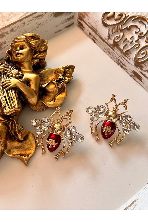 Marka model arılı küpe - 2