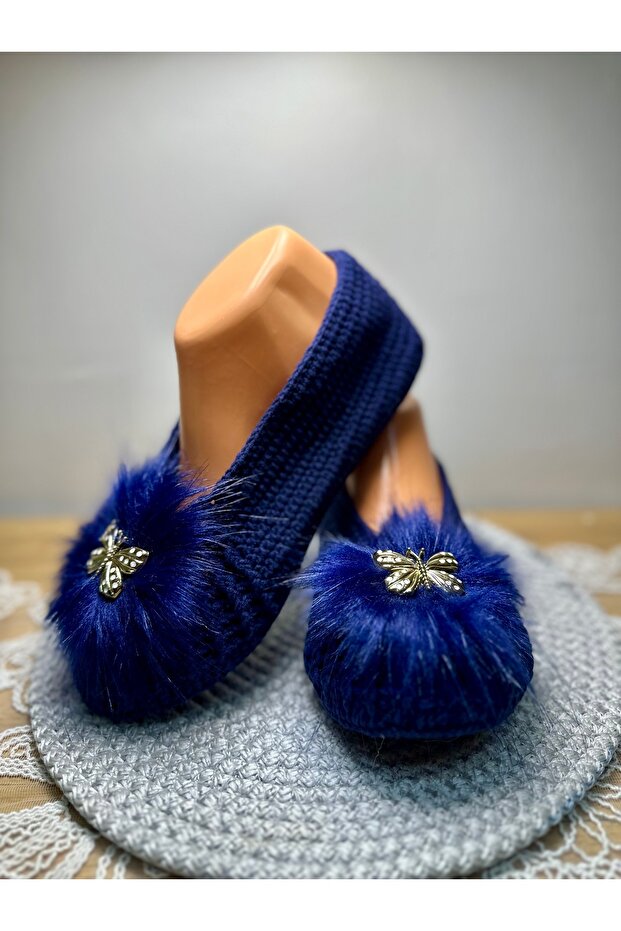 EL ÖRGÜSÜ KEÇE TABANLI PATİK - 1