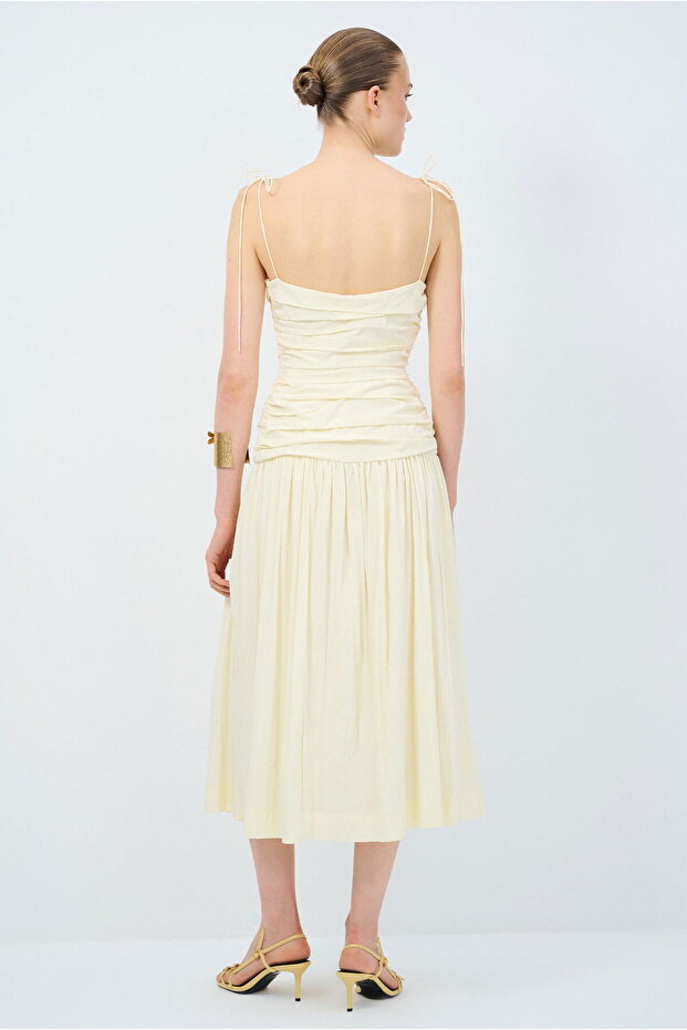 Büzgülü Elbise - 5