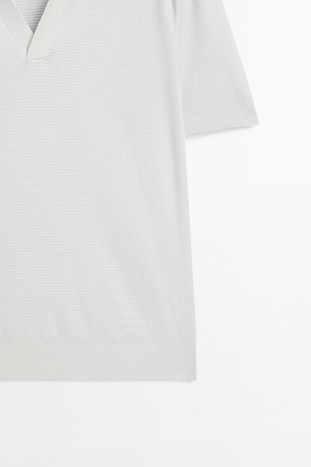 Triko V yaka polo t-shirt - 7