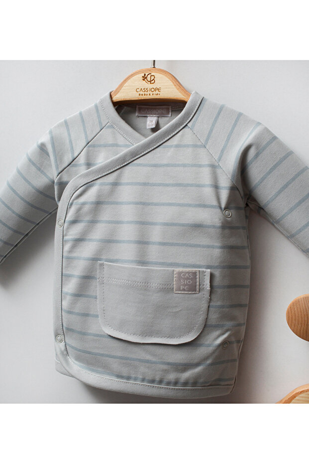 Double Breasted Stripe Printed Double Suit - 2