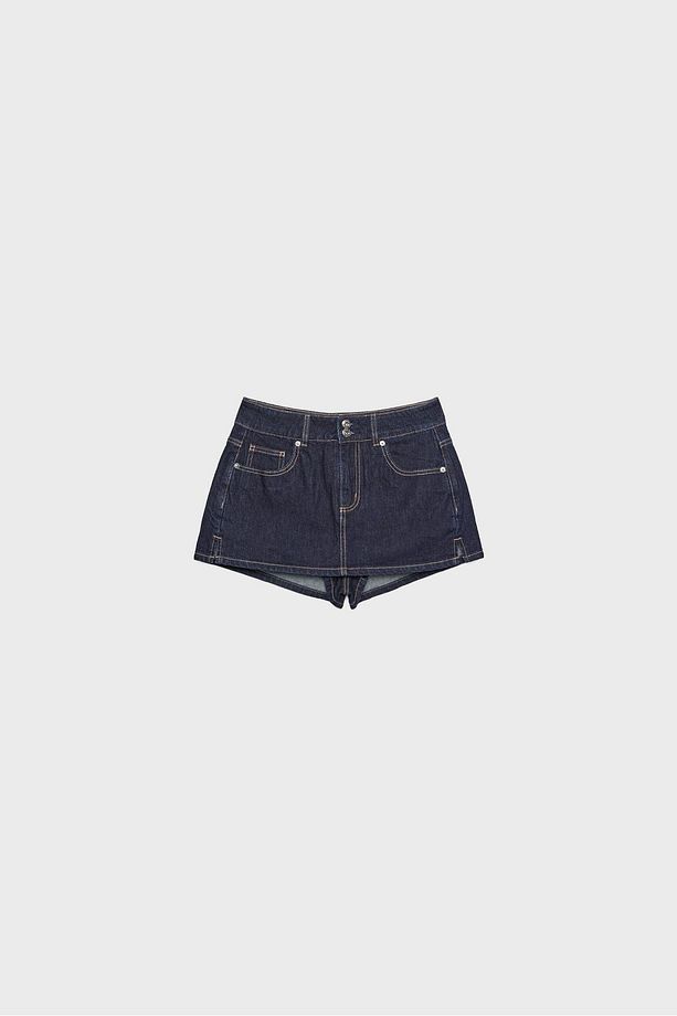 Denim şort etek - 6