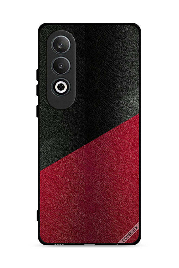 غطاء حماية جلدي بنمط هندسي لهاتف Oppo K12 Plus 5G
