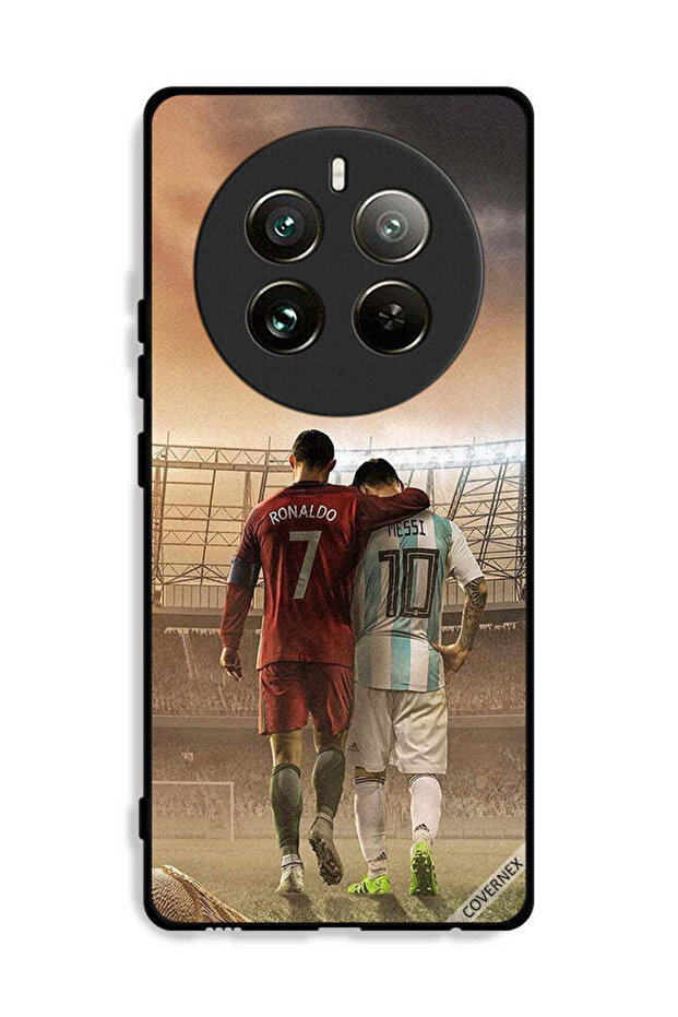 غطاء حماية لهاتف Realme 12 Pro 5G ميسي وكريستيانو رونالدو