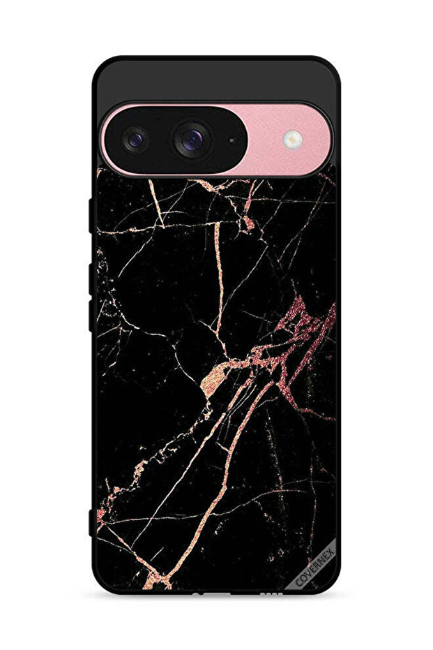 غطاء حماية لهاتف Google Pixel 9 بنمط رخامي متشقق