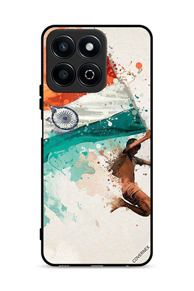غطاء حماية لهاتف Honor Play 60 Plus 5G يحمل علم الهند أثناء الطيران