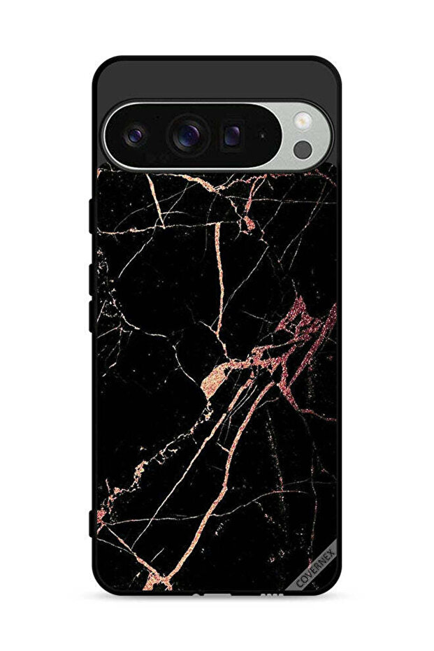غطاء حماية لهاتف Google Pixel 9 Pro بنمط رخامي متشقق