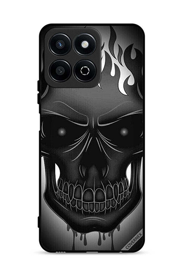 غطاء حماية لهاتف Honor Play 60 Plus 5G برسومات جمجمة