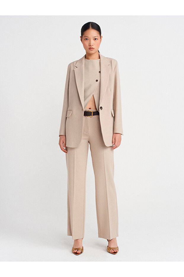 60771 Regular Fit Blazer-Taş - 4