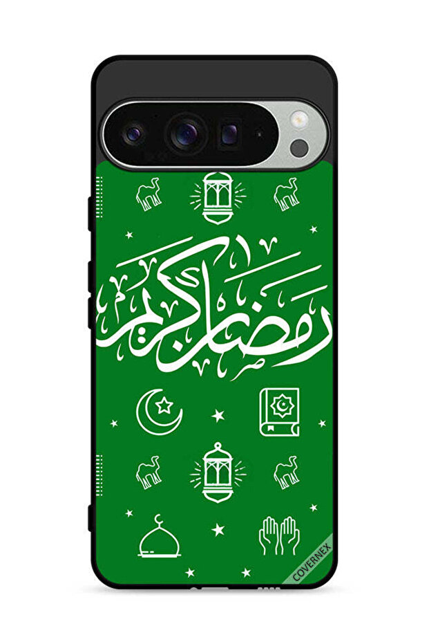 غطاء حماية لجهاز جوجل بيكسل 9 برو - رمضان كريم - أخضر