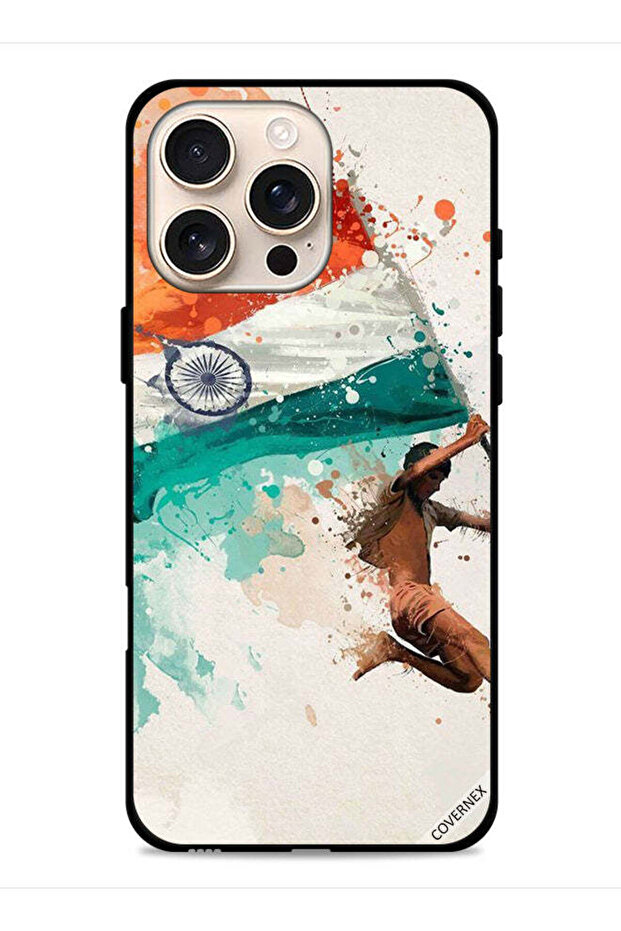 غطاء حماية لجهاز Apple iPhone 16 Pro Max يحمل علم الهند أثناء الطيران