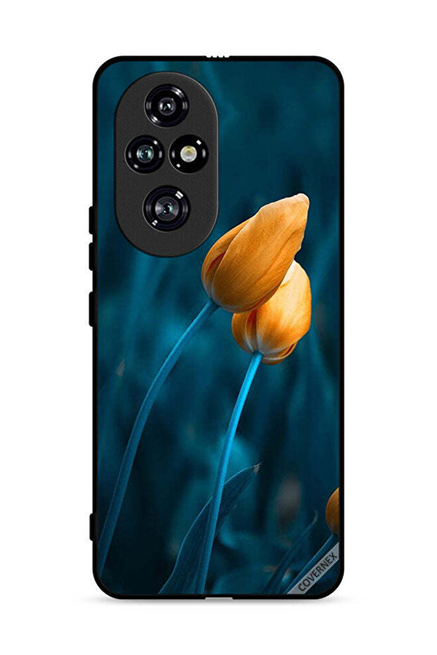 غطاء حماية لهاتف Honor 200 Pro 5G بزهرتين لطيفتين