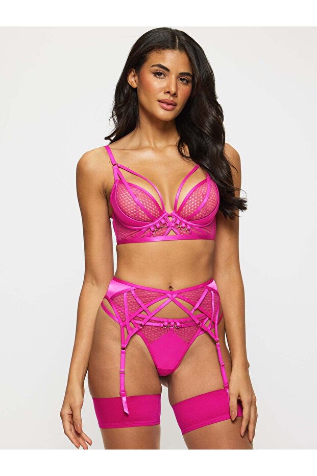 Evoke Satin & Mesh Pad Plunge