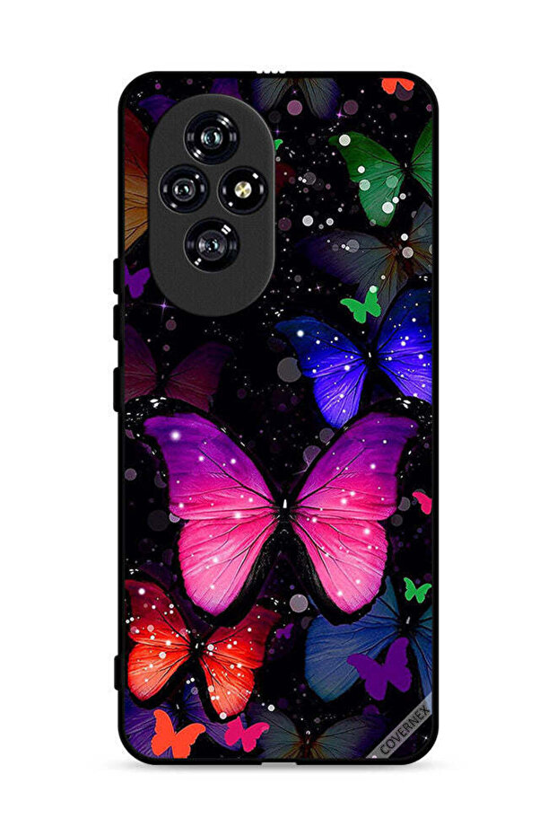 غطاء حماية لهاتف Honor 200 5G بنقشة الفراشات