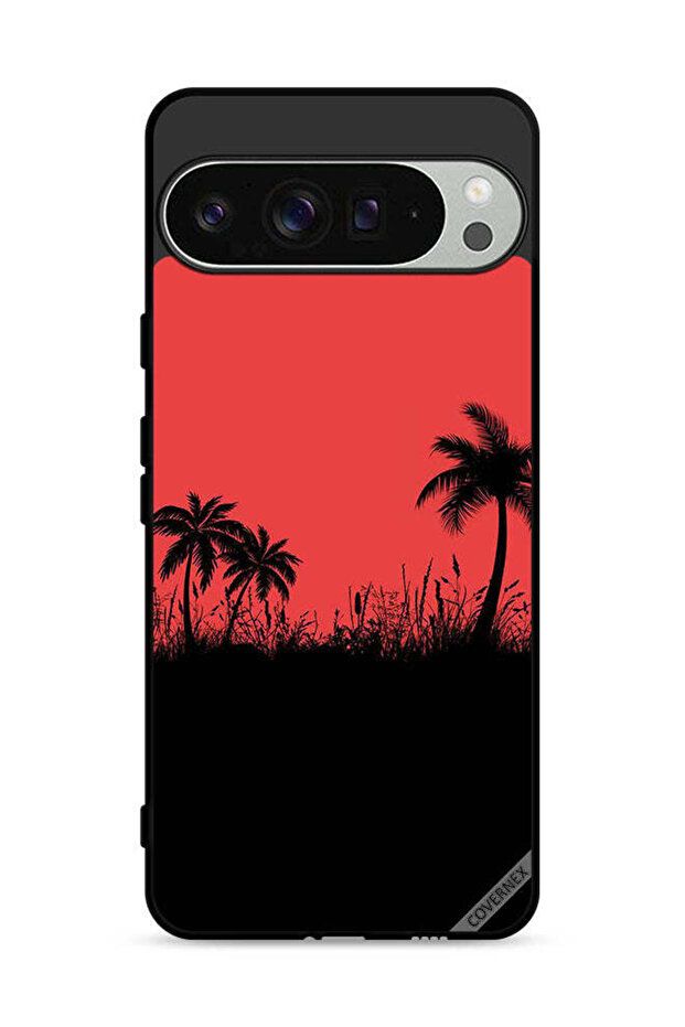 غطاء حماية لهاتف Google Pixel 9 Pro، أشجار التمر - 1