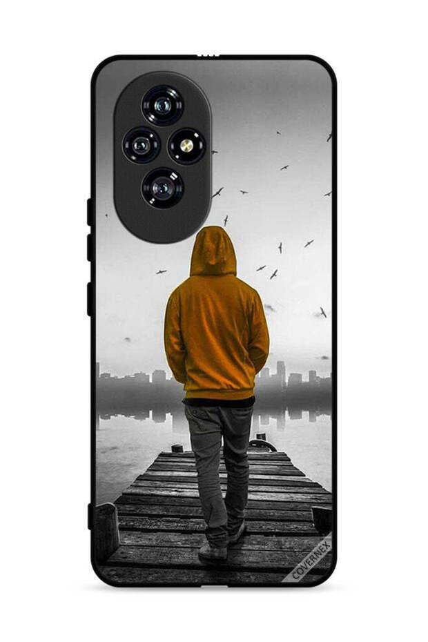 غطاء حماية لهاتف Honor 200 5G بتصميم فتى حزين يمشي