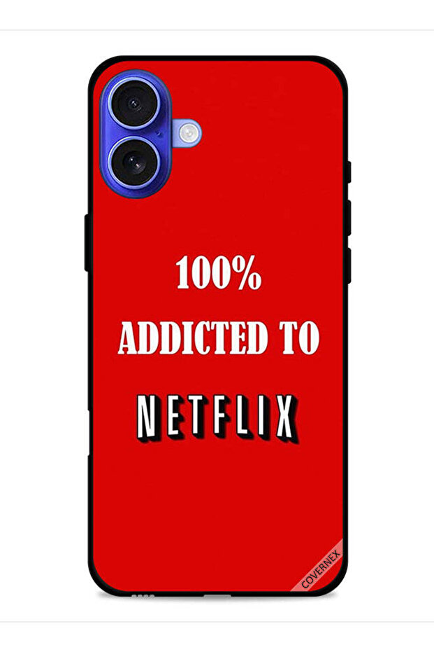 غطاء حماية لجهاز Apple iPhone 16 Plus مدمن على Netflix بنسبة 100%