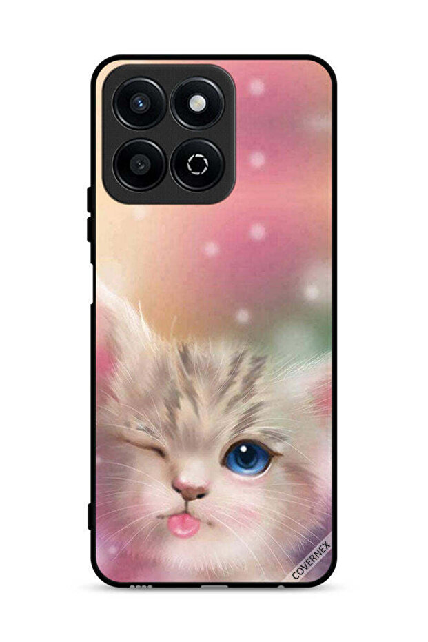 غطاء حماية لهاتف Honor Play 60 Plus 5G بتصميم قطة لطيفة