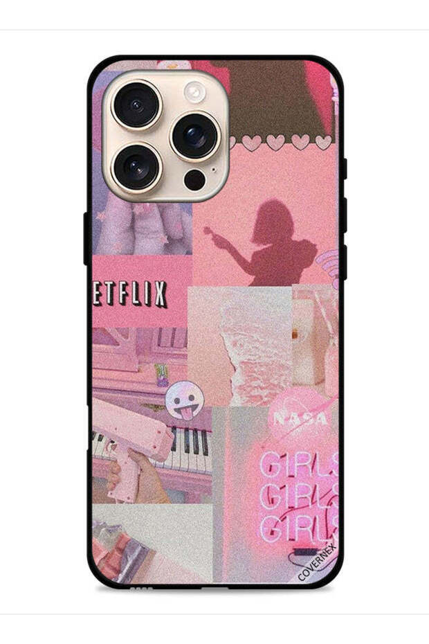 غطاء حماية لجهاز Apple iPhone 16 Pro بتصميم مشبك فني للبنات