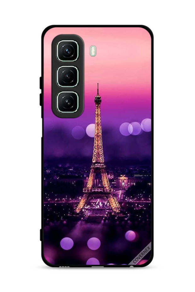 غطاء حماية لهاتف Infinix Hot 50 5G بتصميم برج إيفل