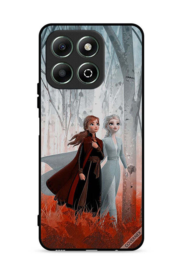 غطاء حماية لهاتف Honor X6b 4G بطبعة Frozen Sisters