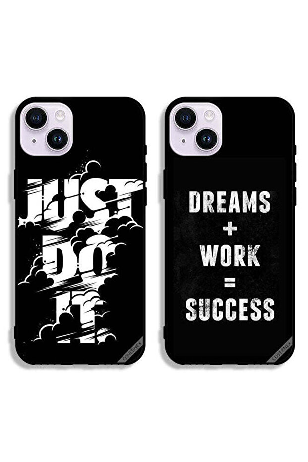 حافظتان واقيتان لهاتف Apple iPhone 14 Plus من Dreams Plus Work and Just Do It