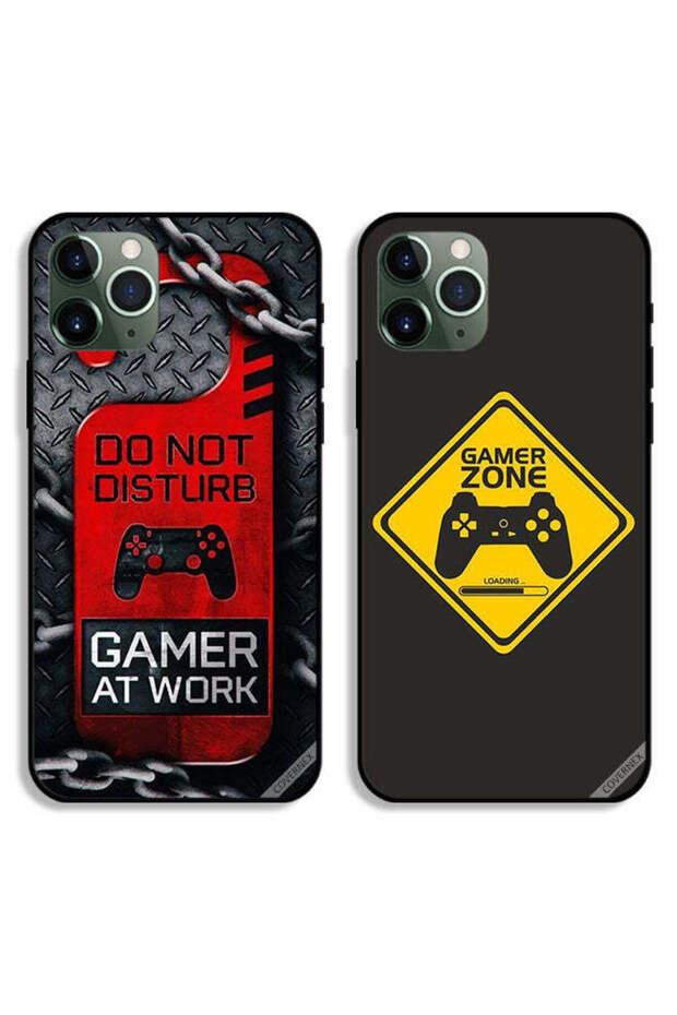 حافظتان لهاتف Apple iPhone 11 Pro Max - أغطية حماية Gamer Zone وGame At Work