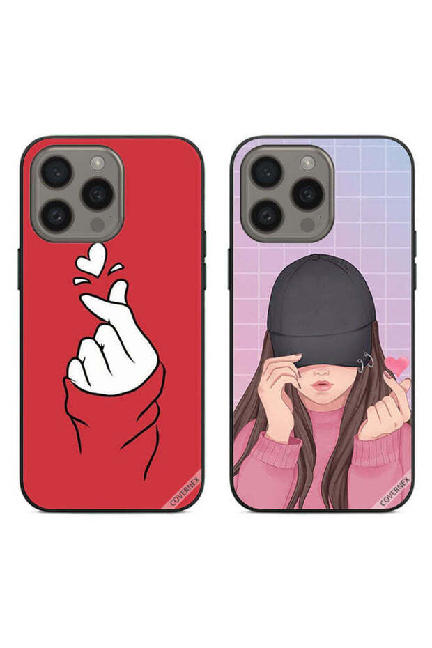حافظتان واقيتان لهاتف Apple iPhone 15 Pro Max من Snap Love Cap Girl