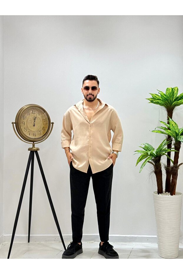 Men's New Season Plain Regular Fit Anti-Sweating Modal Fabric Shirt