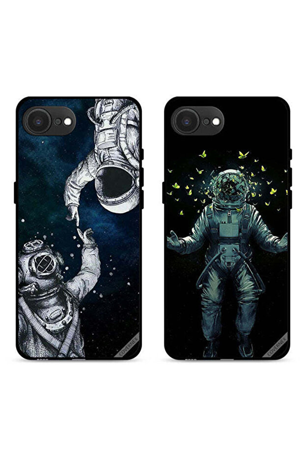 حافظتان لهاتف Apple iPhone 16e، أغطية واقية بتصميم رواد فضاء وفراشة