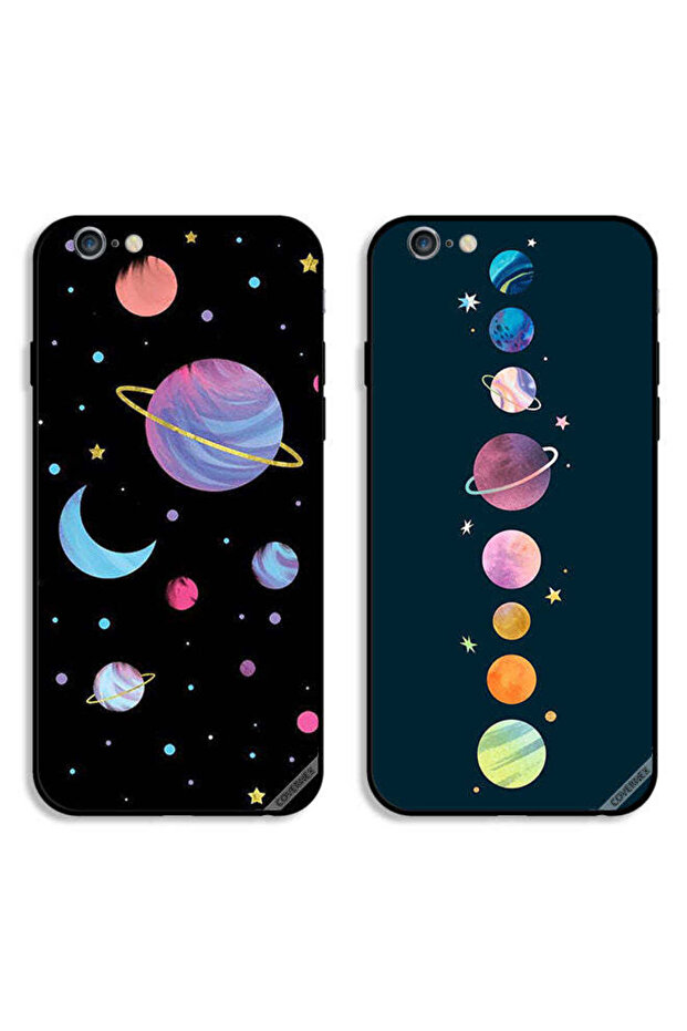 Two Cases For Apple iPhone 6 Plus/6s Plus Protective Covers Planets Art and Space Star