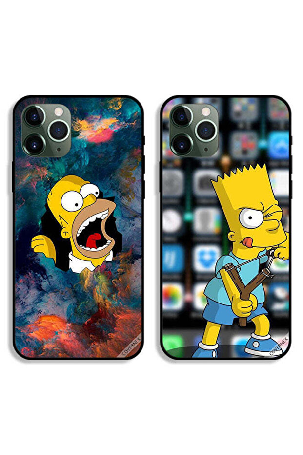 حافظتان واقيتان لهاتف Apple iPhone 11 Pro Max من تصميم سيمبسون وكارتون الغاضب