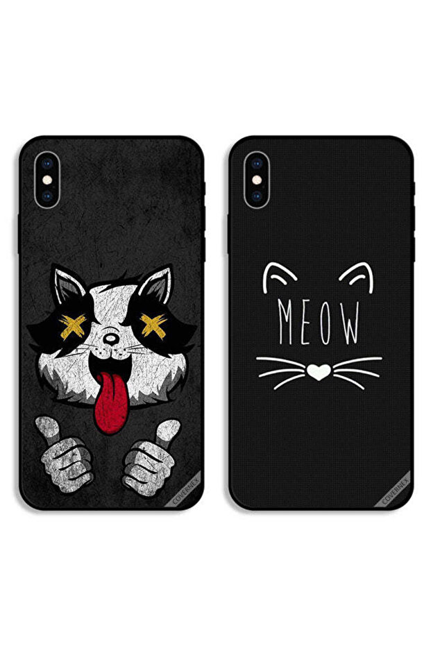 حافظتان واقيتان لهاتف Apple iPhone X بتصميم Marshmallow Cat وMeo