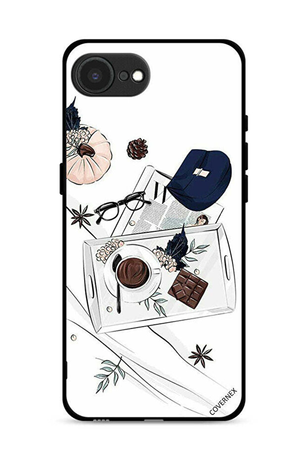 غطاء حماية لجهاز Apple iPhone 16e بتصميم فن القهوة والشوكولاتة