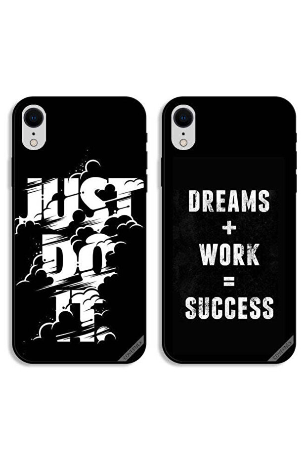 حافظتان لهاتف Apple iPhone XR - أغطية حماية Dreams Plus Work وJust Do It