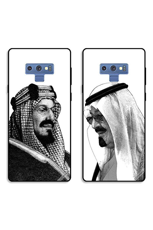 حافظتان لهاتف سامسونج جالاكسي نوت 9 بغطاءين واقيين الملك ابن سعود والملك عبدالله