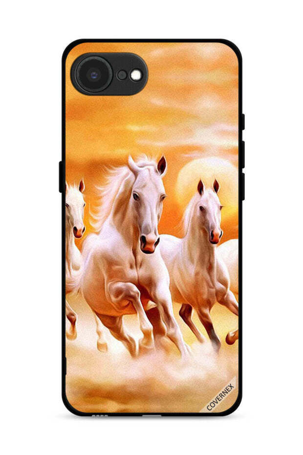 غطاء حماية لجهاز Apple iPhone 16e بتصميم خيول تركض
