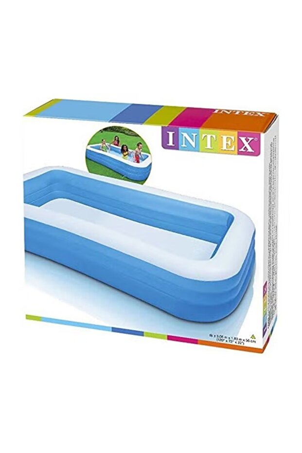 مسبح مستطيل الشكل بمساحة 306×183×72 سم - 4