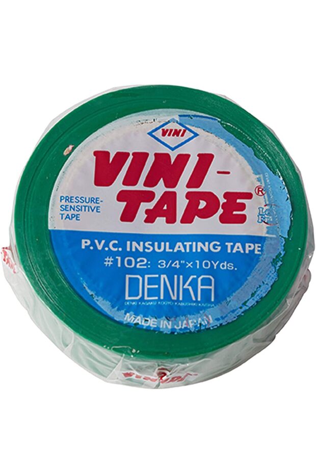 Vini-Tape PVC Insulating Tape Green, in x 10 yd