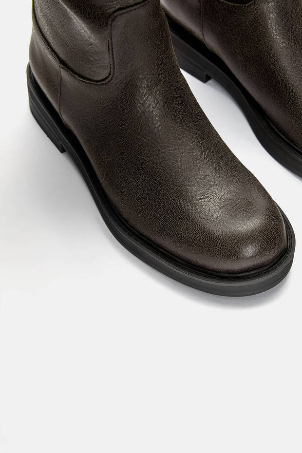 Tokalı düz uzun çizme - 3