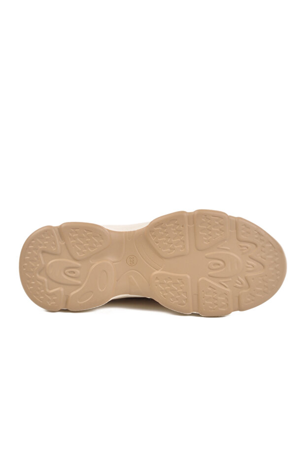 Krem Triko Örme Anatomik Kadın Sneaker - 5