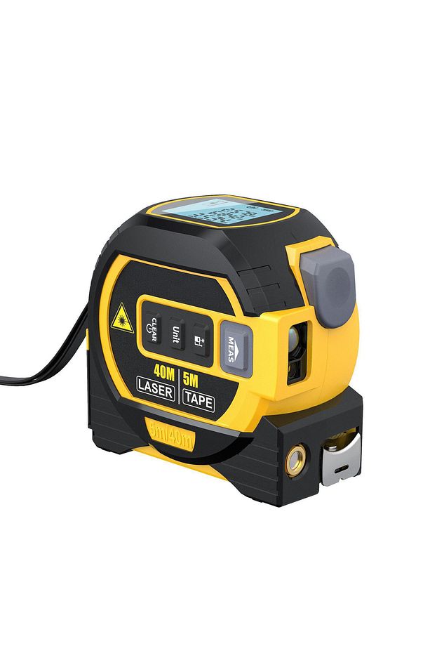 3 in 1 Yüksek Hassasiyetli Lazer Metre Kızılötesi Mesafe Ölçer, Çizgi Lazer ve Dijital Şerit Metre - 1