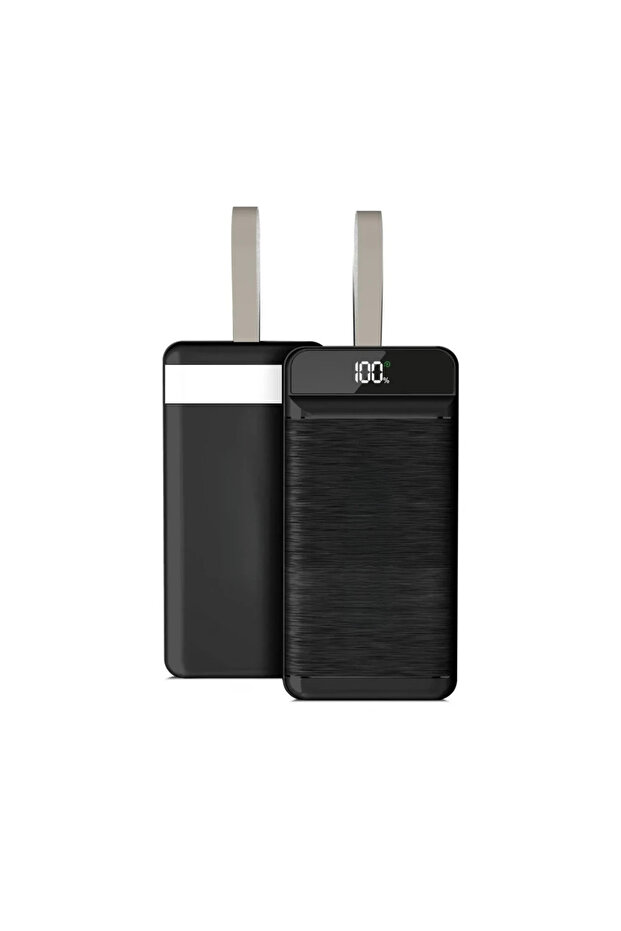 PW-124 LCD Göstergeli USB-C Giriş/Çıkışlı LED Işıklı 22.5W PowerBank 30000 mah - 3