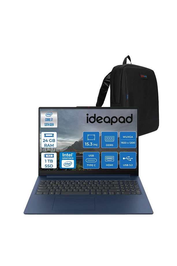 Ideapad Slim 3 15IRH10 Core I7 13620H 24GB 1tb SSD Freedos 15.3" Wuxga IPS 300NITS 83K10060TRF06 - 1