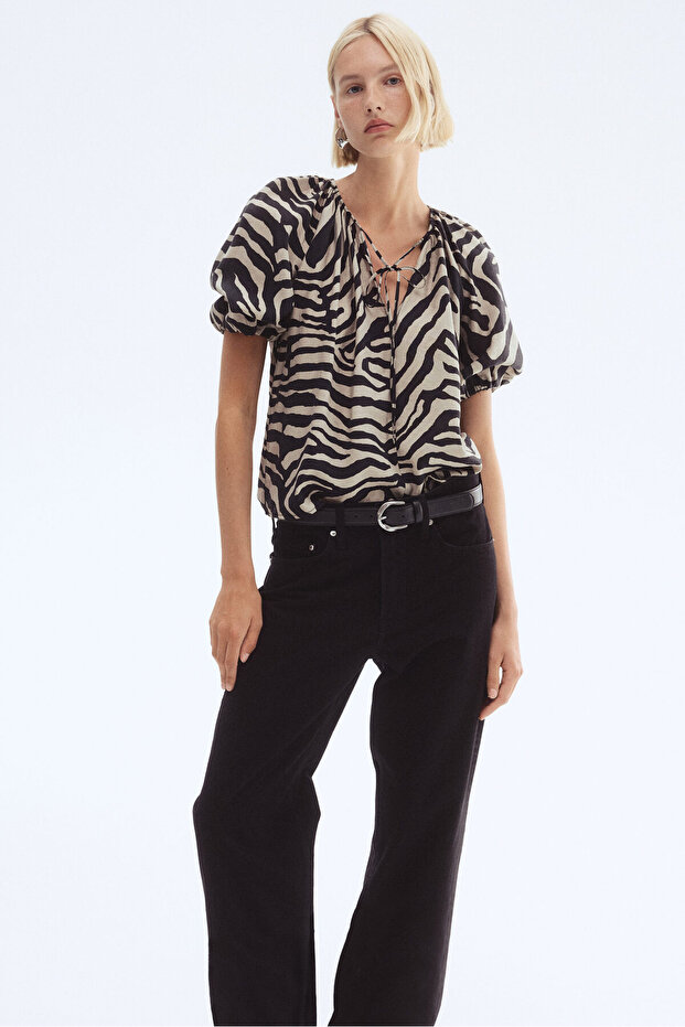 Balon Kollu Bluz - 1