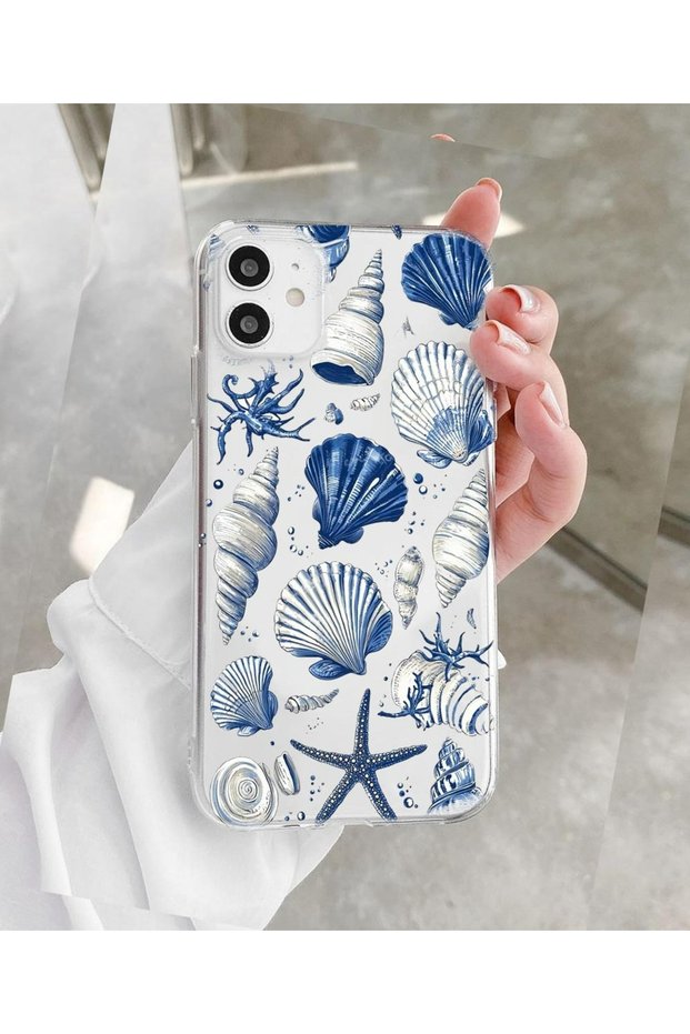 Balporsuku Exclusive Design Transparent Cover Compatible with iPhone 11 Pro Omn01 Phone Case Shellfish