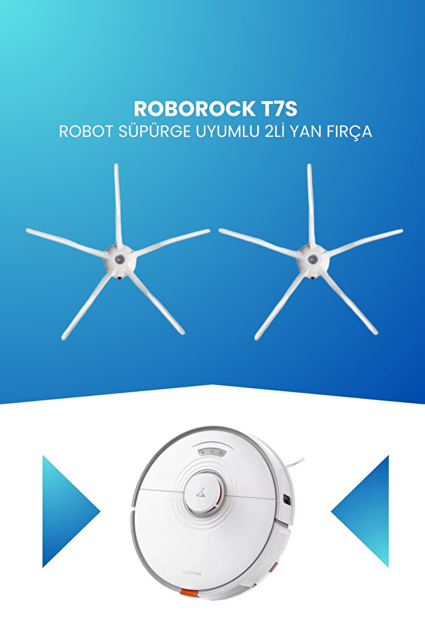 Roborock T7S Robot Vacuum Cleaner Compatible 2 Side Brushes - 1
