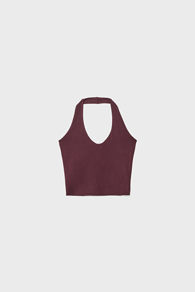 Halter yaka crop top - 5
