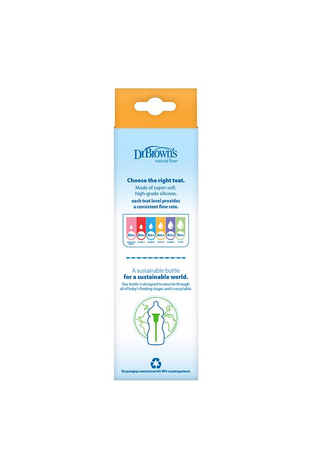 Dr. Brown's 270 ml Geniş Ağız Antikolik Options+ PP Biberon, Tekli Paket 1. seviye emzik ile - 4