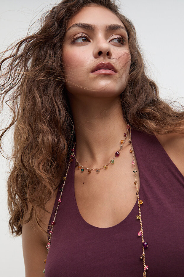 Halter yaka crop top - 4